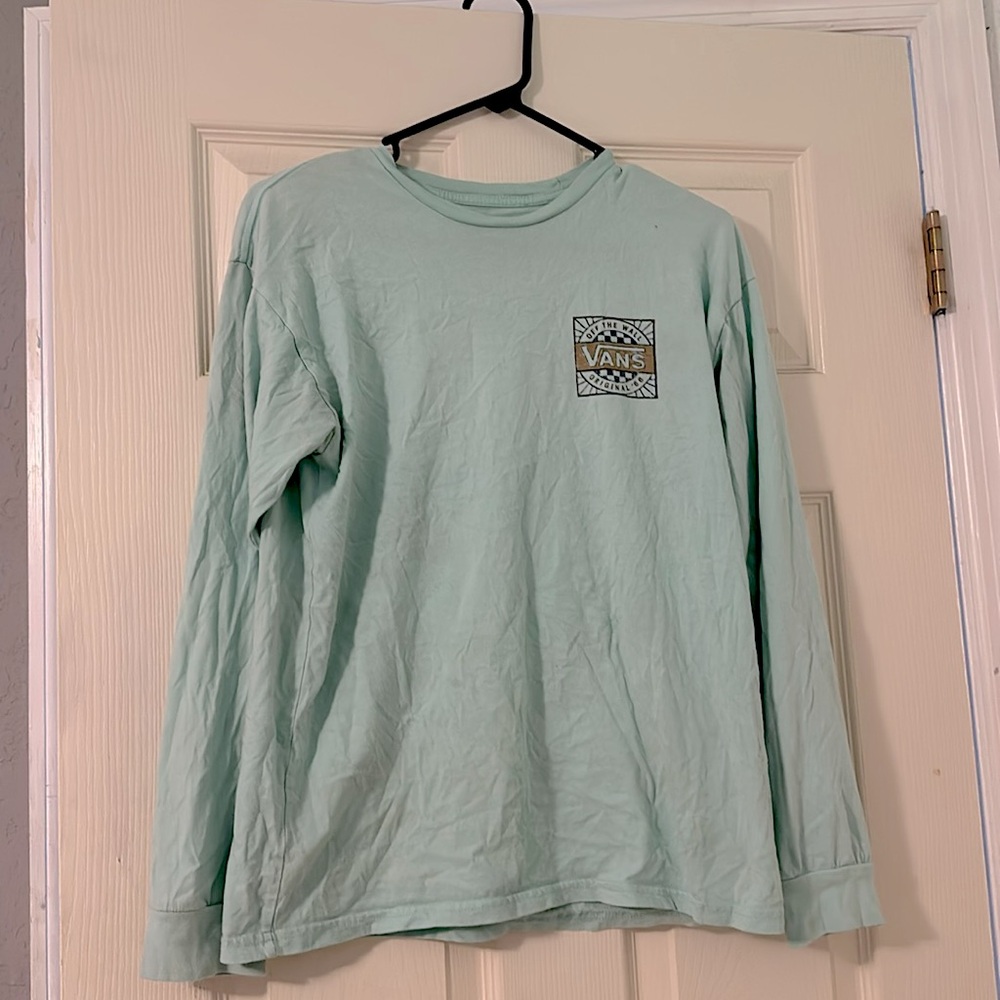 Blue long sleeve vans shirt